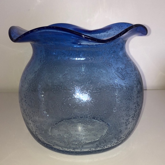 Hand-Blown Decorative Glass Bowl - Picture 2 of 3